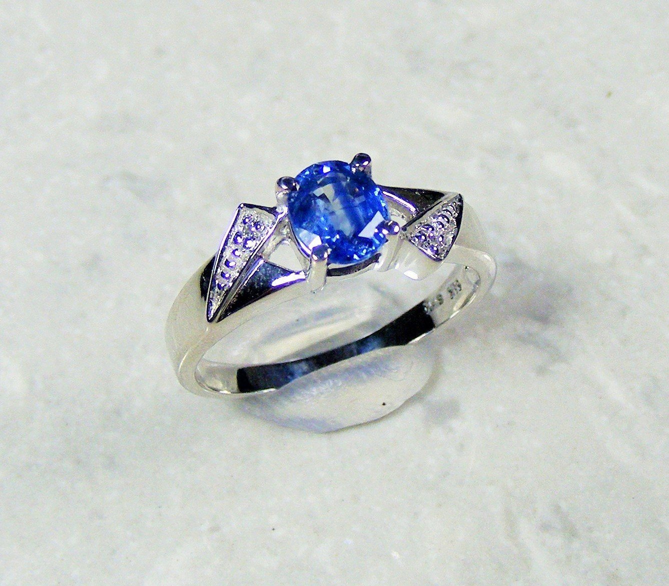 Light Blue .85 Carat Sapphire Ring