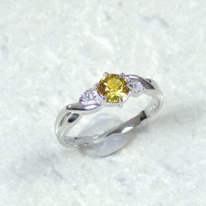 Gold .66 Carat Sapphire Ring