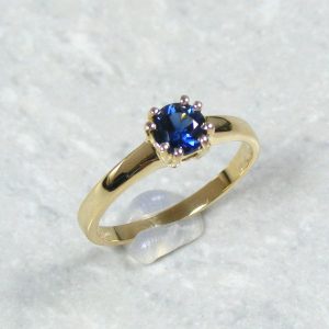 Mid Blue .62 Carat Sapphire Ring