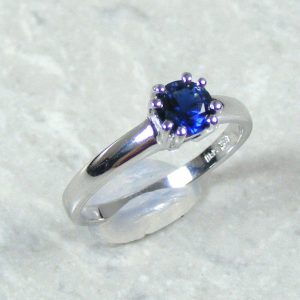 Deep Blue .60 Carat Sapphire Ring
