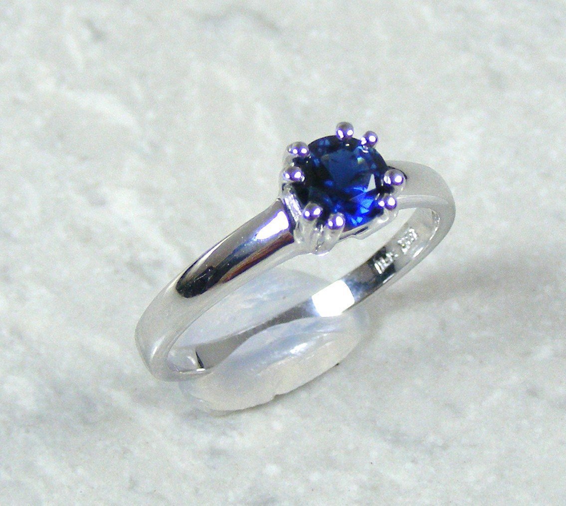 Deep Blue .60 Carat Sapphire Ring