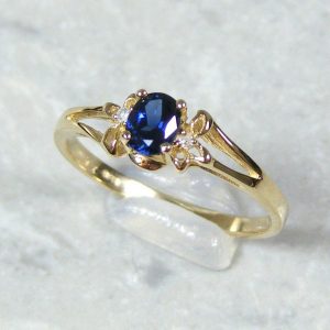 Mid blue .53 Carat Sapphire Ring