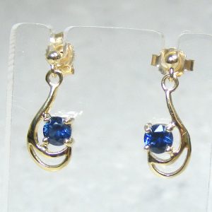 Mid Blue .65 Carat Sapphire Earrings