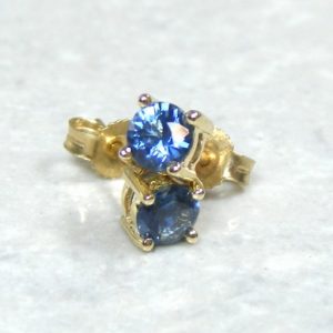 Light blue .68 Carat Sapphire Earrings