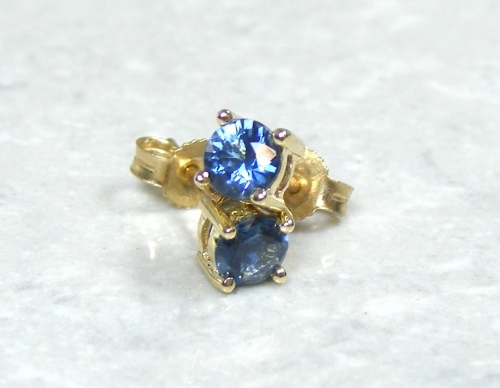 Light blue .68 Carat Sapphire Earrings
